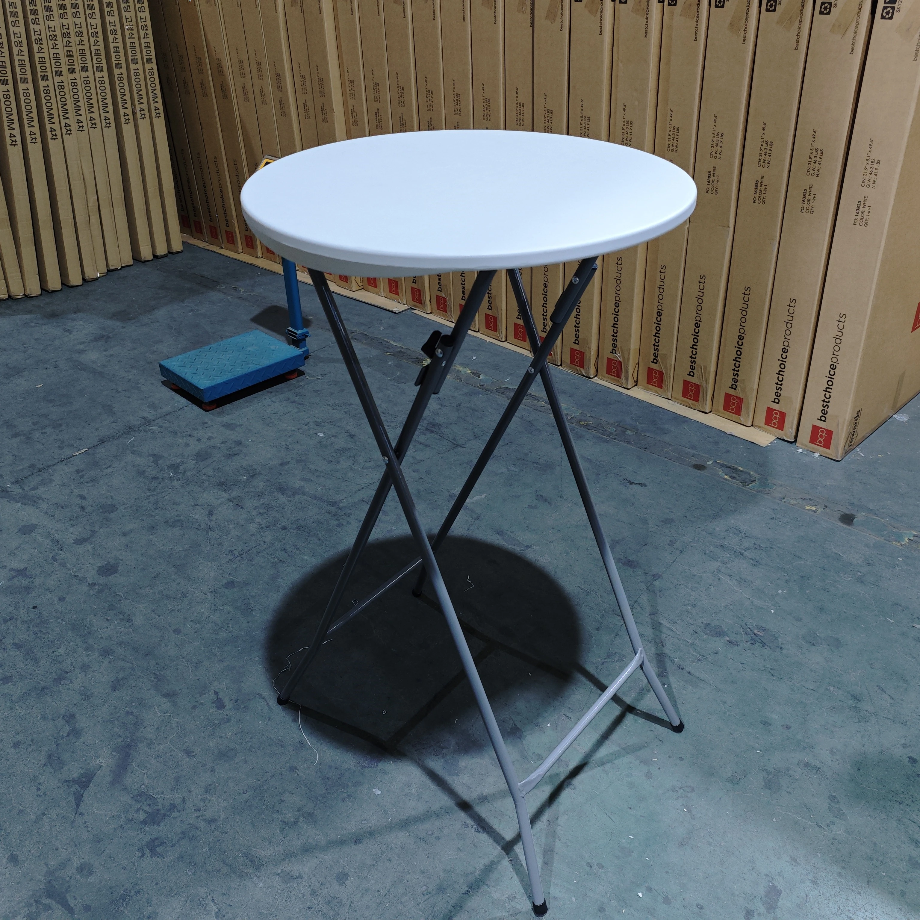 Wholesale 60cm 110cm height outdoor bistro party white hdpe plastic folding bar table
