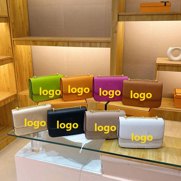 2023 new foreign trade fashion simple small square bag single shoulder crossbody chain bag for women