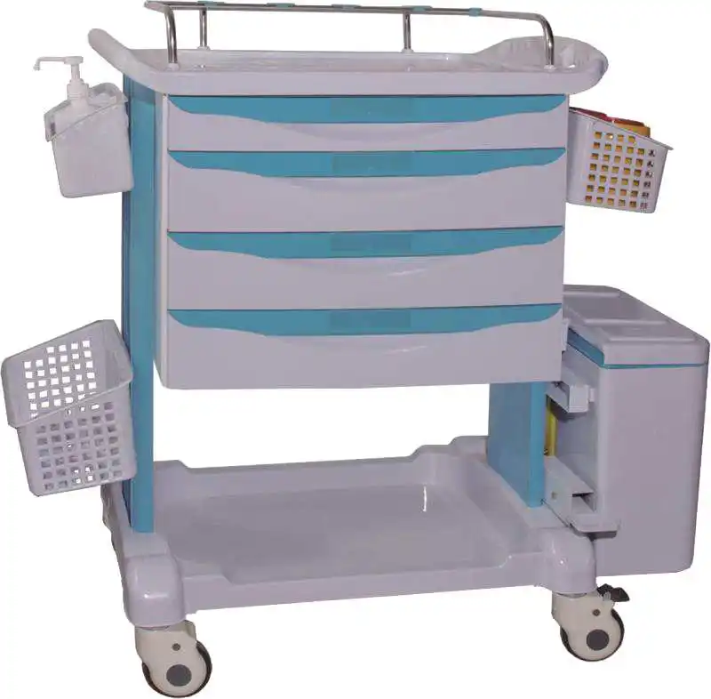 Abs первой медицинской помощи пациента для кормления аварии ветеринара, сертифицированная медицинская мебель мобильный стальной анестезии Прачечная тележка для хранения