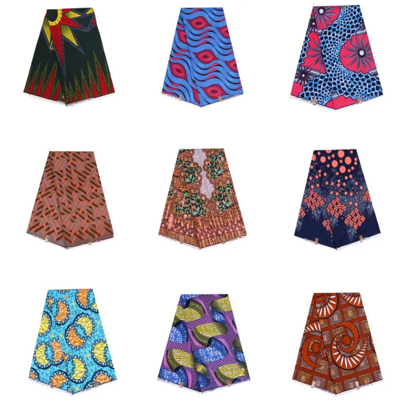 Custom Ghana Ankara Fabric Hollandais, Wholesale Glitter Veritable Wax Fabrics/