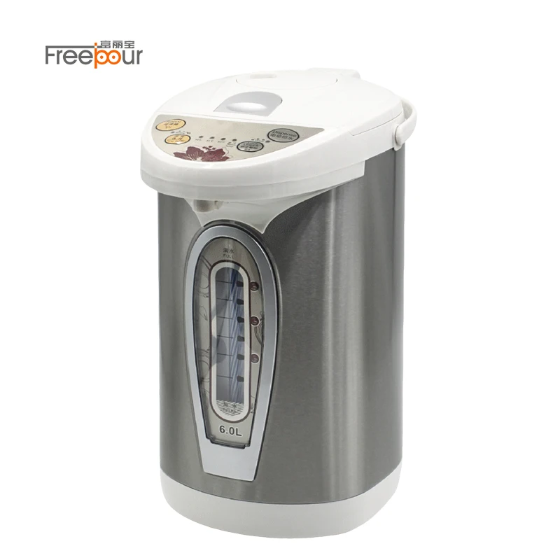 Factory Sale 1200W Adjust Temperature 3 Water Dispense Way Stainless Steel 6 L Thermo Pot Electric Air Pots