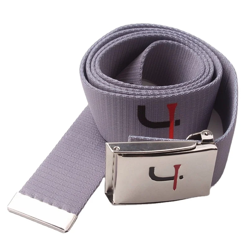 Customized high quality heat transfer printed polyester belt reflective for men