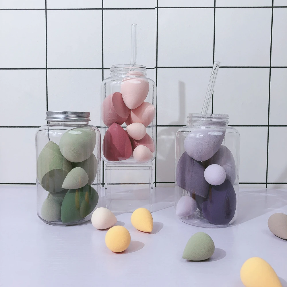 High Quality Custom Black Pink Wholesale Cute Foundation Makeup Sponge Blender Packaging,Private Label Makeup Sponges