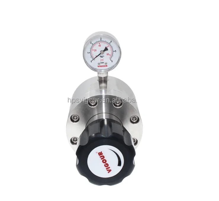 SS316 low pressure high flow lpg gas pressure regulator for pharmaceutical food and beverage
