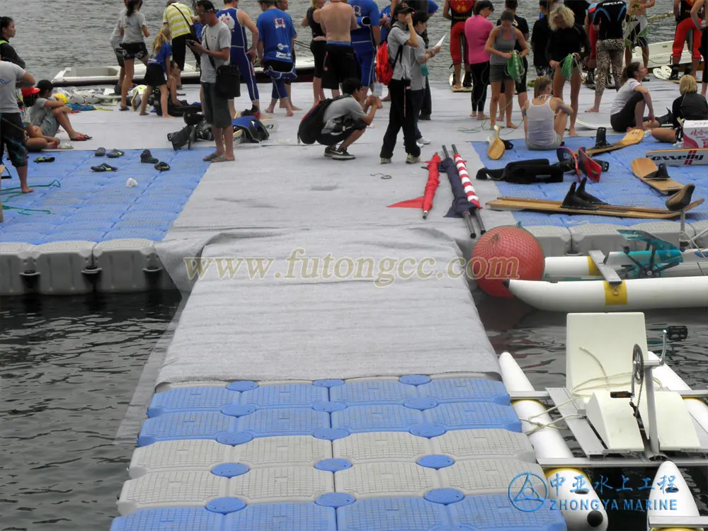 Ponton floating dock modular plastic cubes jetty bridge dock jet ski walking way