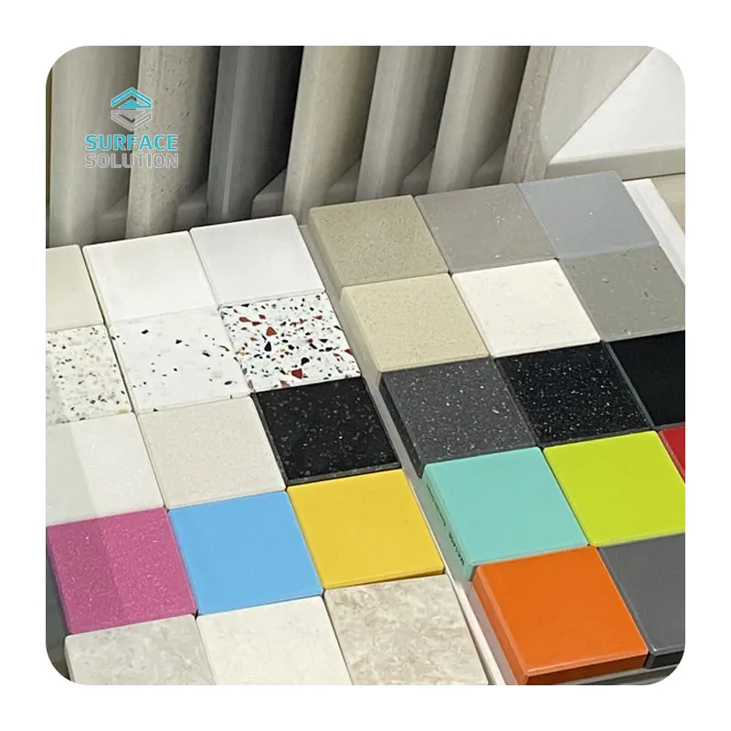 Hot Selling Quality Artificial Stone 6-30mm Thickness Acrylic Solid Surface Slab Marble Sheet For Kitchen Countertop