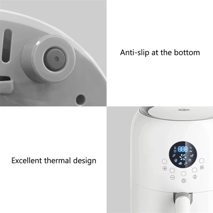 Original Xiaomi Youpin Youban 2.6L Cooker Air Fryer Chicken Oil Free Pot Health Fryer Smart Touch LCD Electric Smart Air Fryer