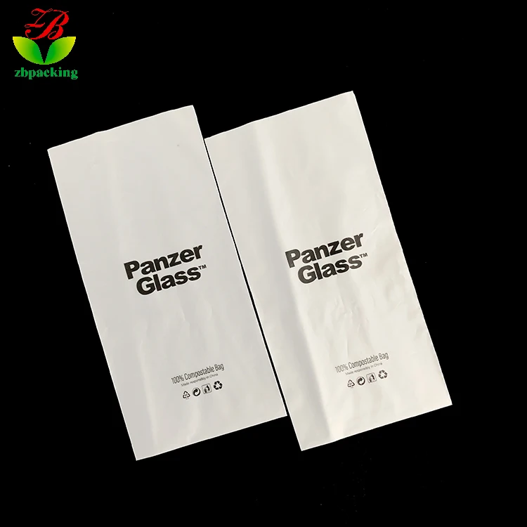 Custom printed heat-sealable PLA+PBAT compostable biodegradable plastic frosted packing bag