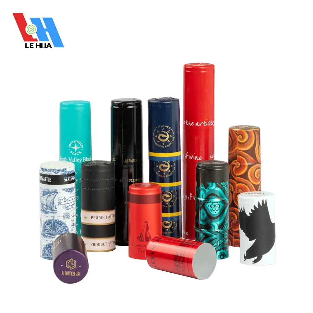 Heat Shrink Champagne Capsule Container Shrink Wrap Whisky Bottle Tops for Wine PVC shrink capsule