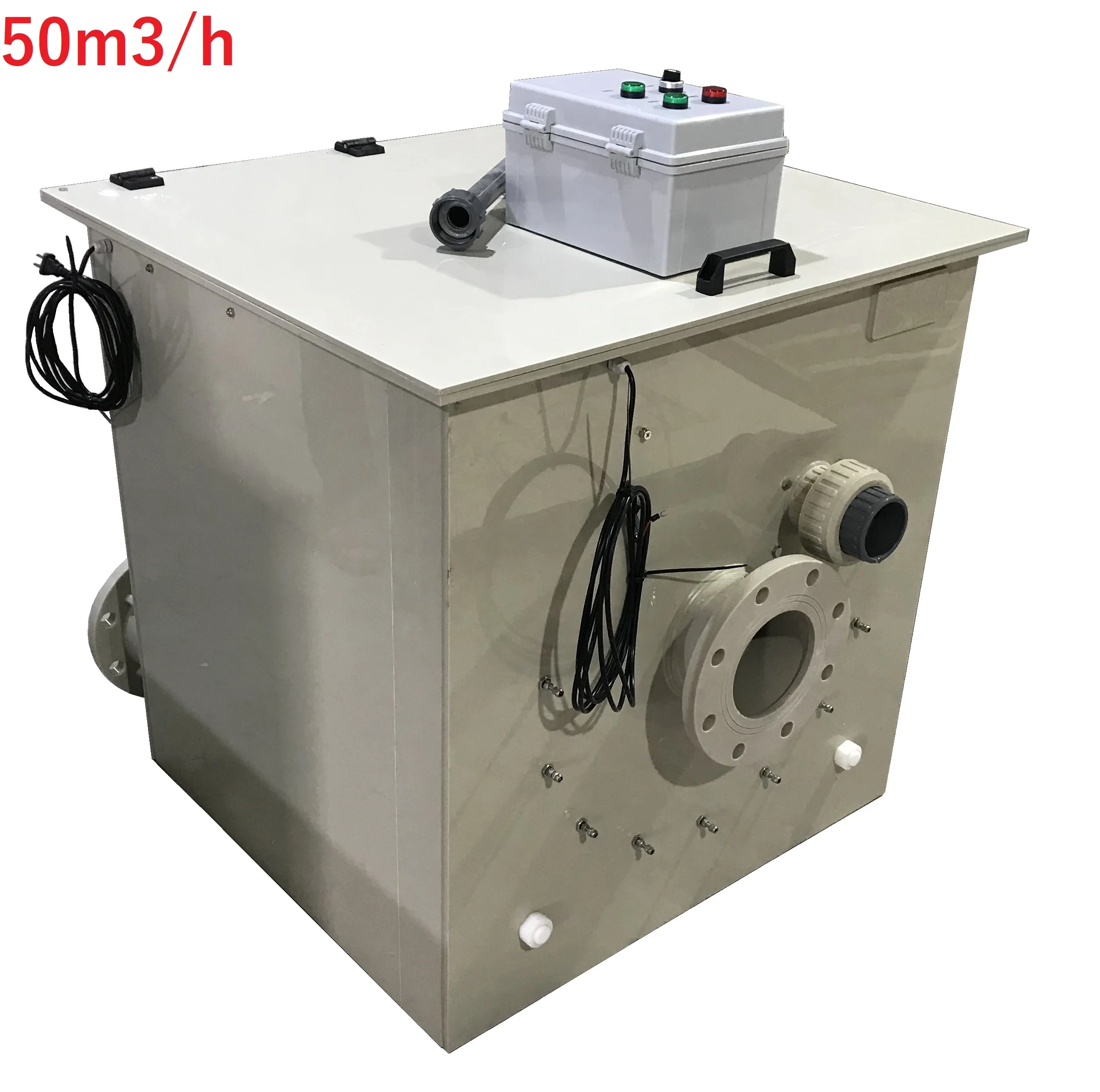 auto backwash drum filter for indoor tank-based recirculating aquaculture filtration system