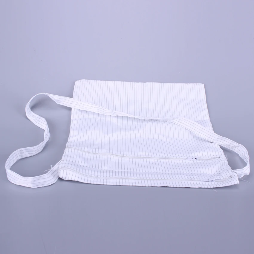 Double Zipper 5mm stripe Polyester ESD Fabric Bag Anti-static Dust Free Esd Cleanroom Clothes Shoes storage bag