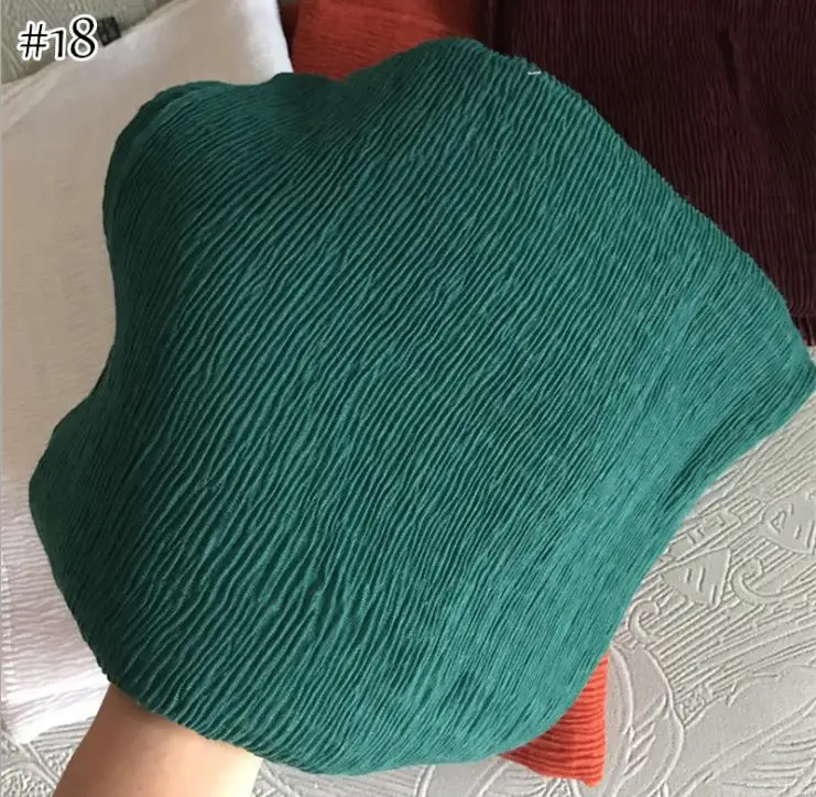 Турция морщин для женщин хиджаб шарф Мусульманский 2020 плотная плиссированные хлопковый