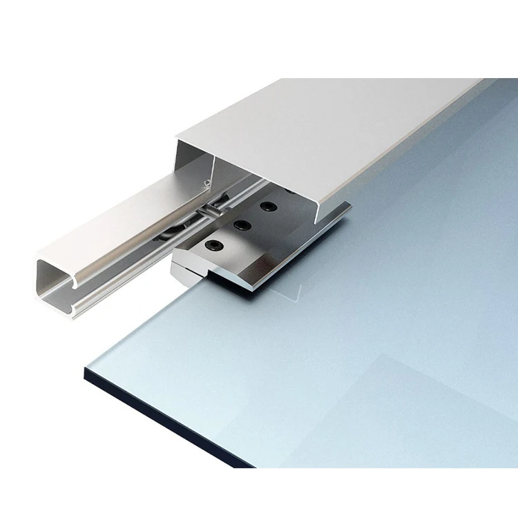 Aluminum track telescoping sliding glass door system