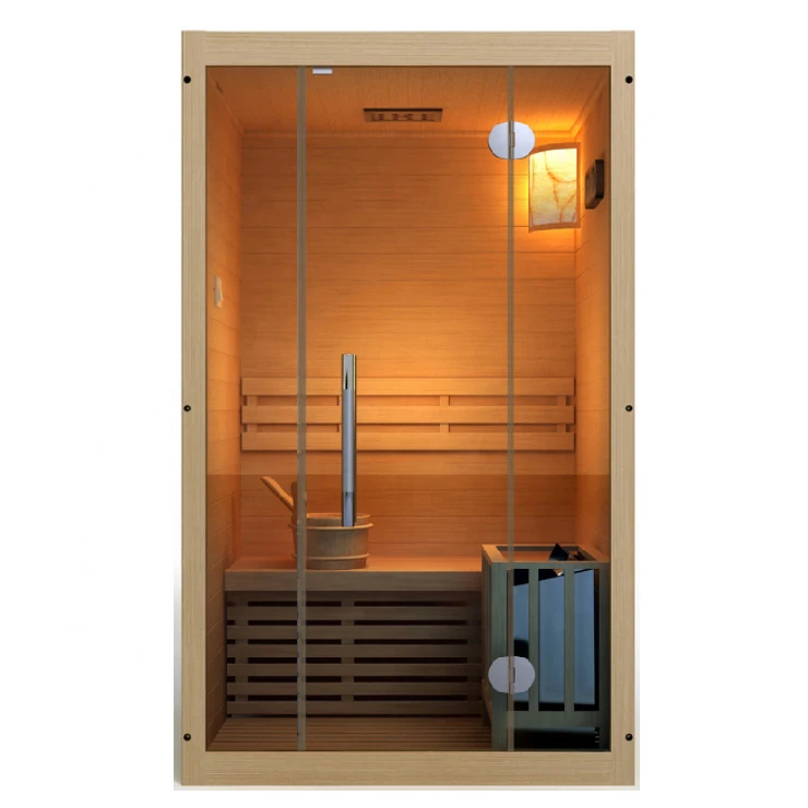 Traditional Classic 2 Persons Sauna Room Customizable Lose Fat Indoor Steam Sauna Harvia Stove Wooden Sauna Indoor with Heater
