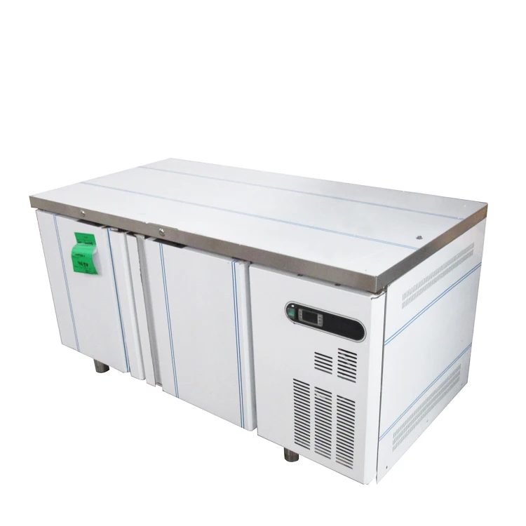 restaurant kitchen Stainless Steel work bench table Freezer Air Cooling System Pizza Counter Refrigerator