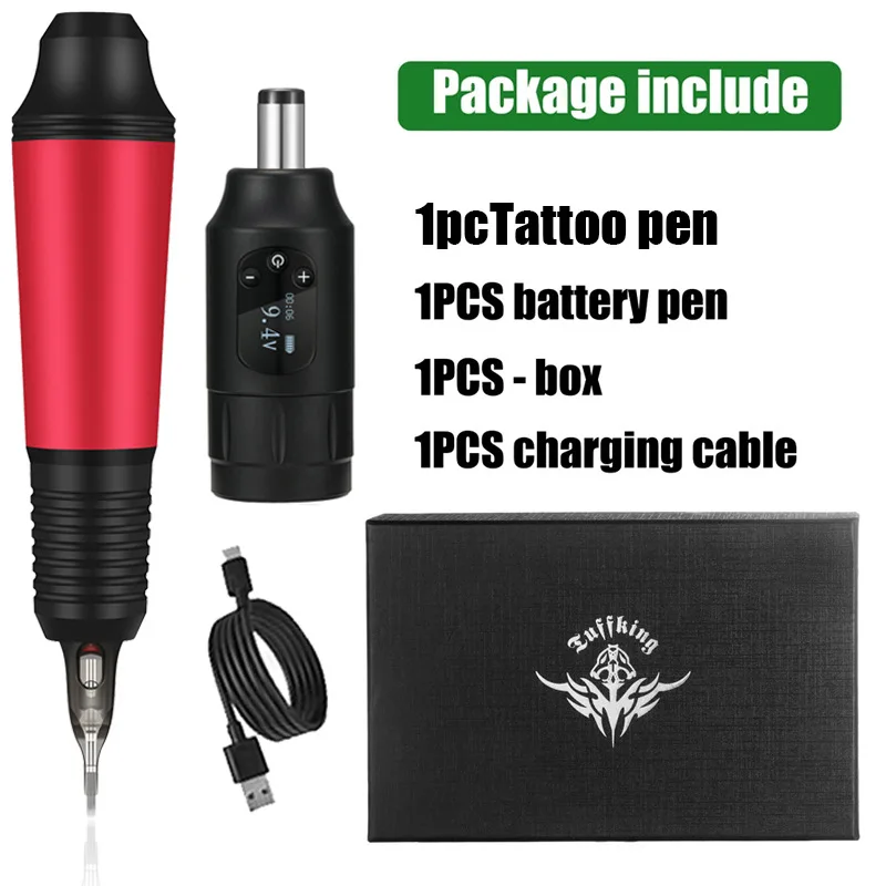 Hot Sale Professional Tattoo Pen Kit With Tattoo Power Supply Set Tattoo Machine Pen Gun Kit For Beginner