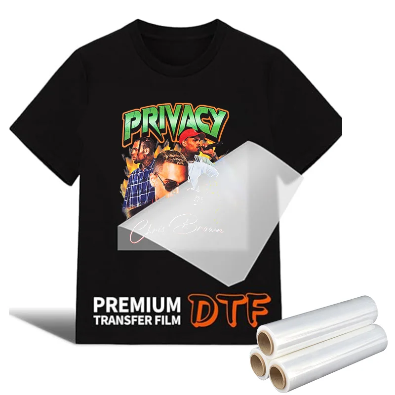 30cm*100m One Side Matte Transfer DTF Pet Film For T Shirt Shoes Hoodie Pillow Towel Prints DTF Printer