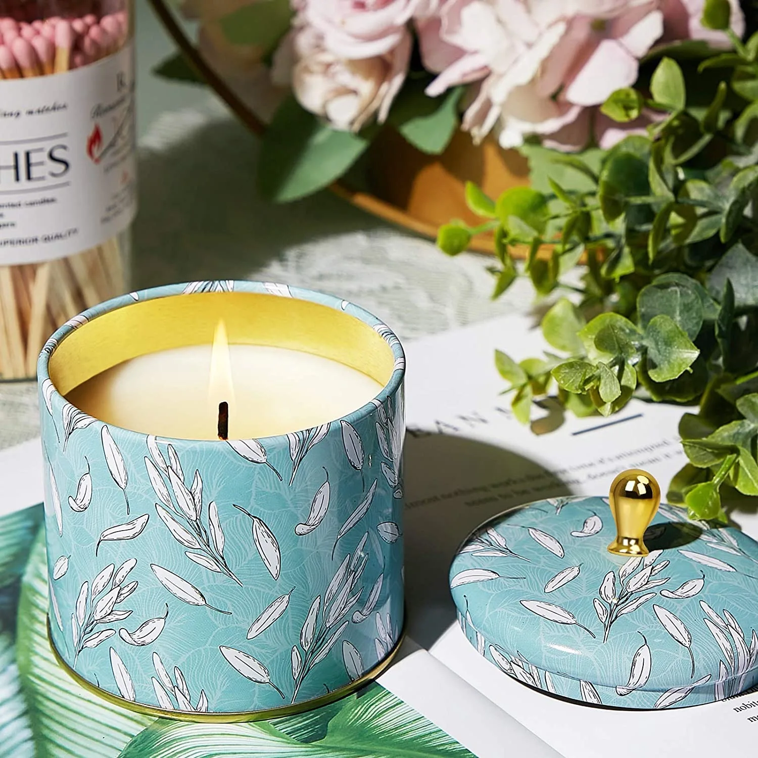 Scented Candle Set Luxury Soy Wax Scented Candles In Bulk Tin
