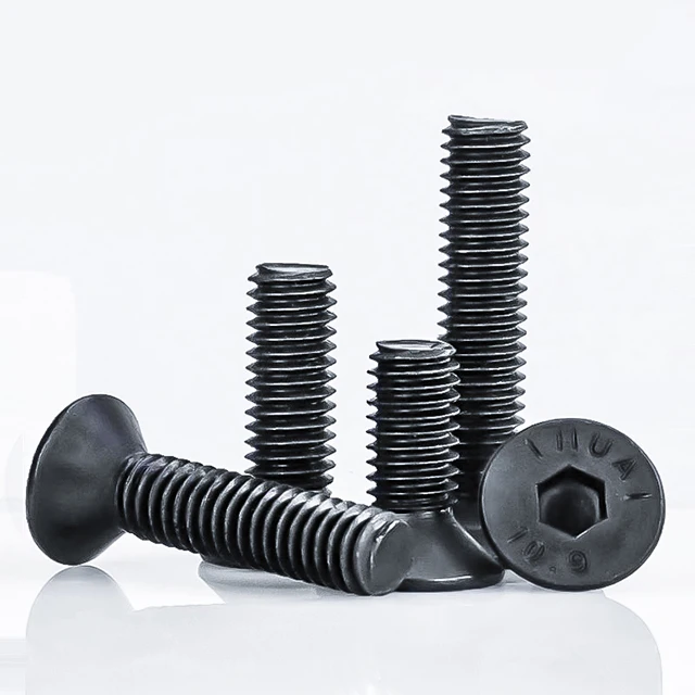 China Made New High Quality 2024 hot 304 Black countersunk head hexagon socket screws selling competitive price door hinge bolt