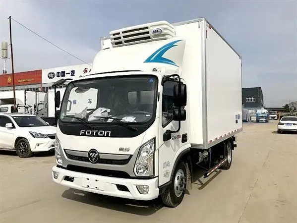 4.2m refrigerated truck blue brand frozen goods Jiangnan refrigerated trailer cool room freezer