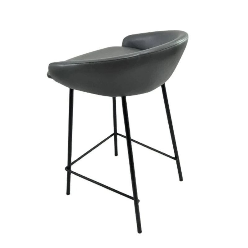 China Professional Manufacture Pu Leisure bar stool Industrial iron metal modern leather bar chair
