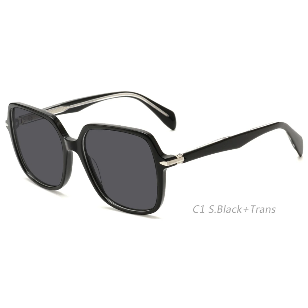 Newest Fashion Design Over Size Frames Custom Logo Hand Made Acetate Sunglasses Polarized
