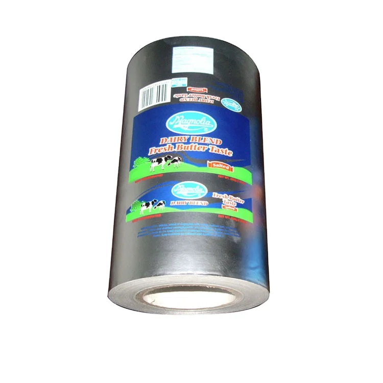 colored aluminum foil laminated paper  margarine butter  food wrapping paper in roll printing factory