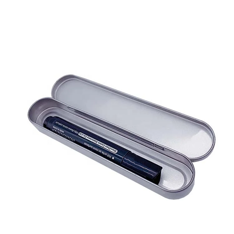 Colouring sublimation metal pencil tin metal custom large empty pencil tin case box for pencil storage