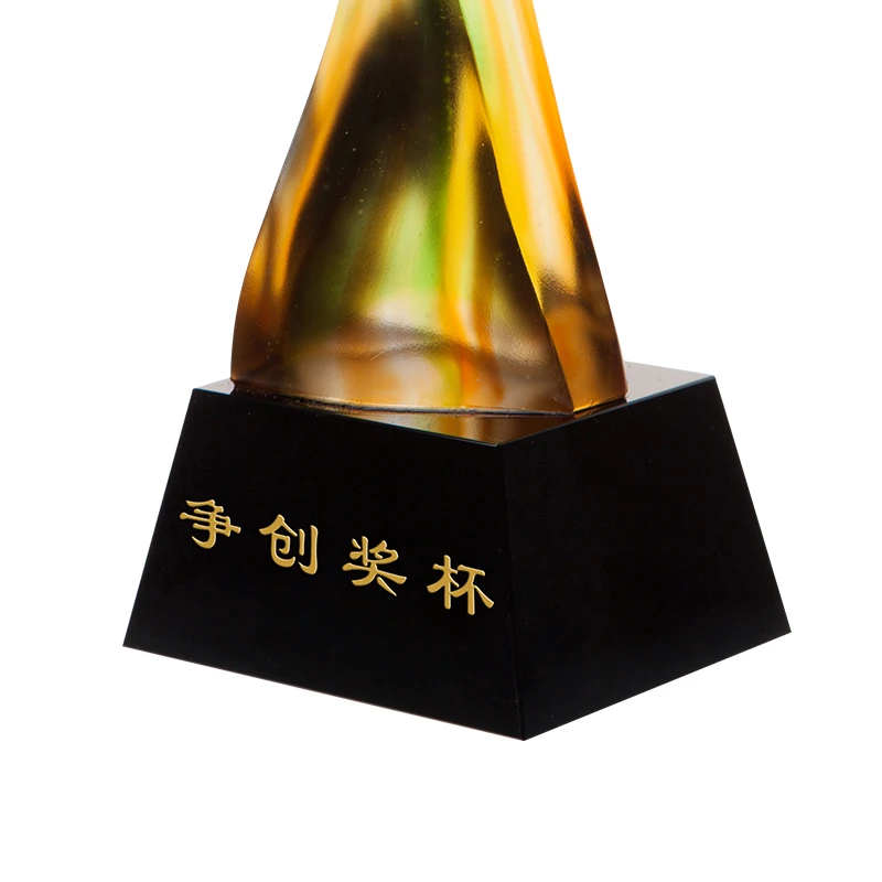 Jadevertu liuli Excellent award trophy for corporate opening ceremony  Competition event souvenir