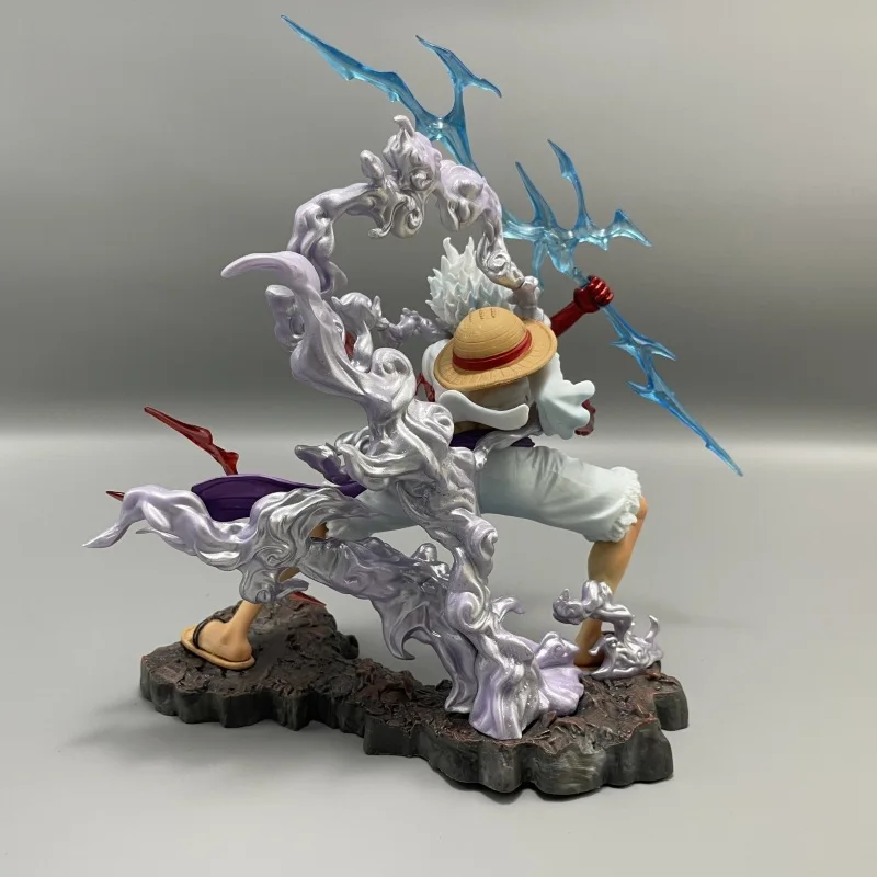 Glow GK Anime Onepieces Lightning Nika Luffy Gear 5 PVC Action Figure Unisex Cartoon Toy from Japan Based