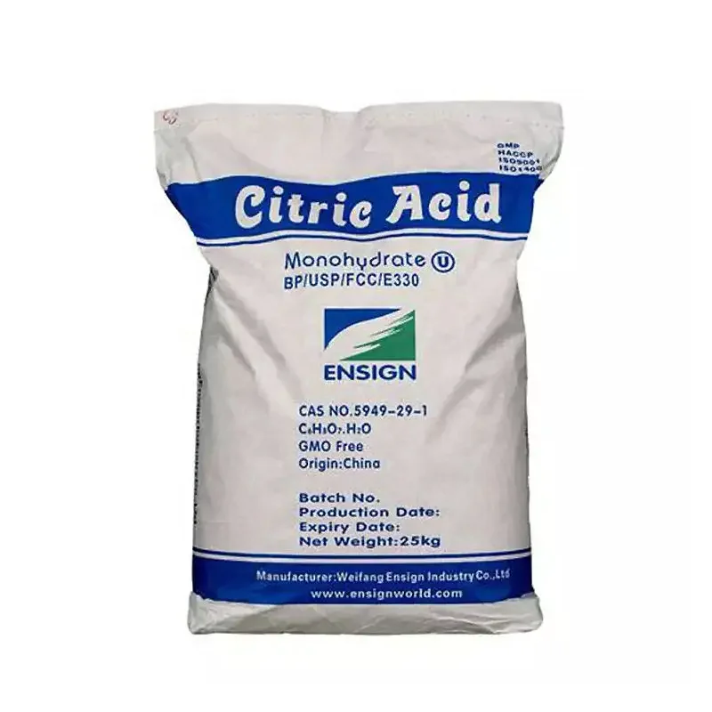 TSC ENSIGN RZBC TTCA Weifang iunion citric acid monohydrate anhydrous citrico acido acide citrique potassium citrate