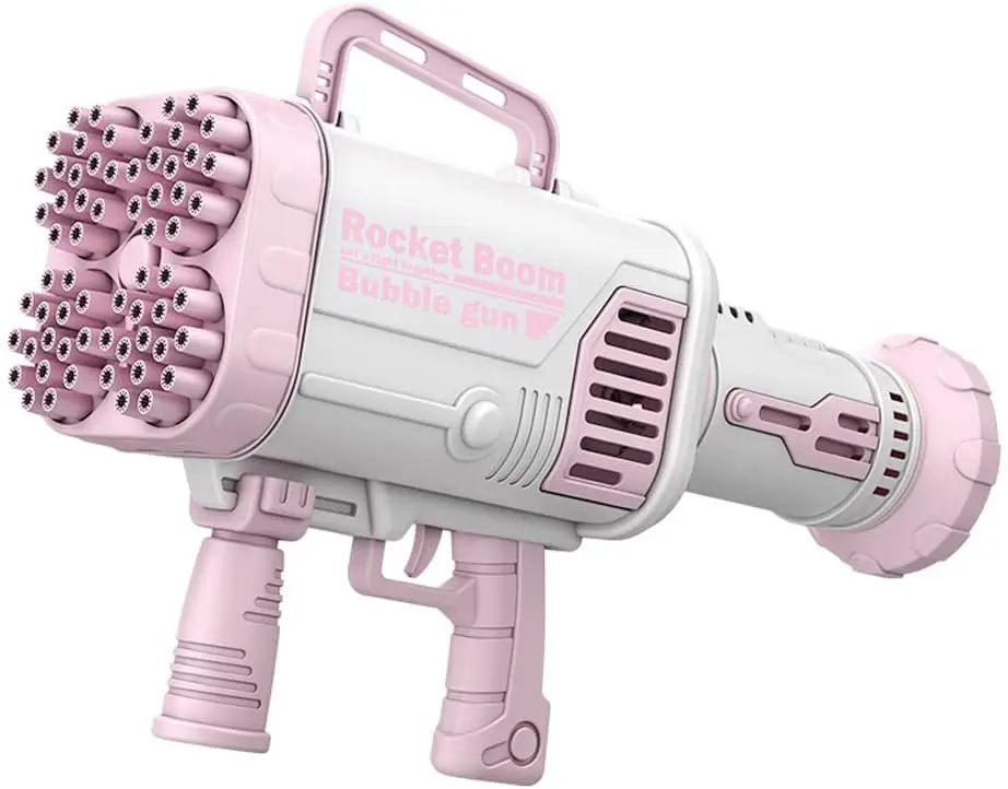 Electric Machine 2 In 1 Bubble Gun & Handheld Fan 64 Holes Automatic Bubble Machine Gun Bubble Blower For Kids