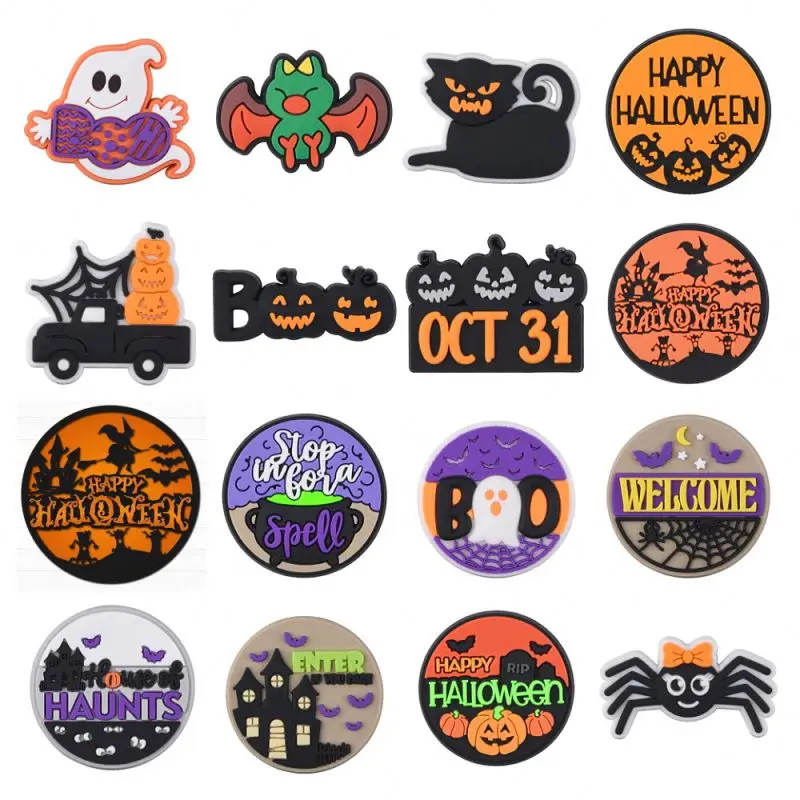 PVC shoe charms Halloween shoe accessories wholesale custom cartoon shoes decorations fit kids sandals gifts