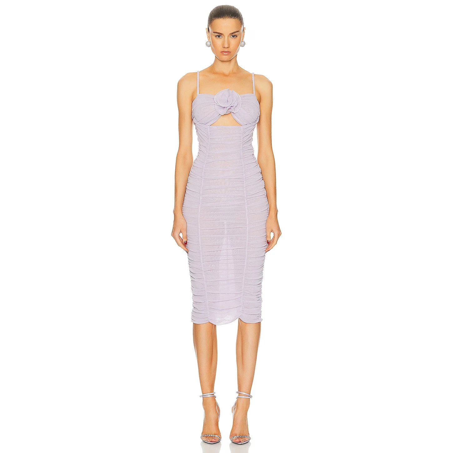 Оптовая продажа от фабрики A9048 фиолетовое плиссированное платье миди пикантное женское вечернее для коктейлей