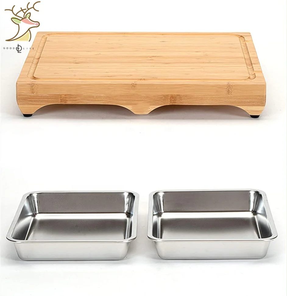 Bamboo  Wooden Chopping Board Cutting Board With Drip Groove Extra Large Size Cutting 45cm x 30cm x 2cm for Meat Vegetables