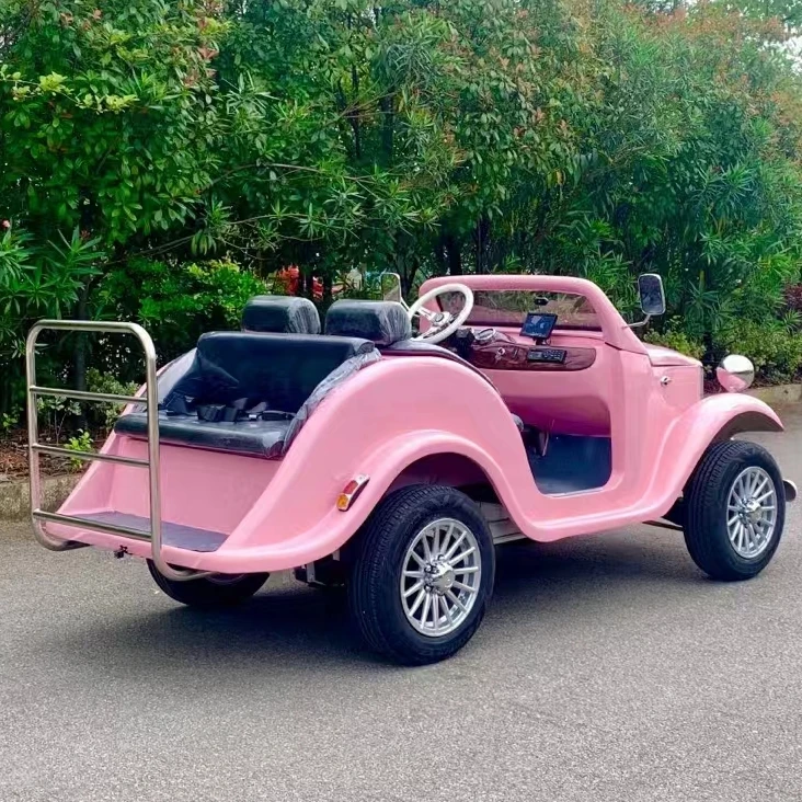 Classic Retro Style Electric Golf Cart 2-Seater and 4-Seater with Modern Technology