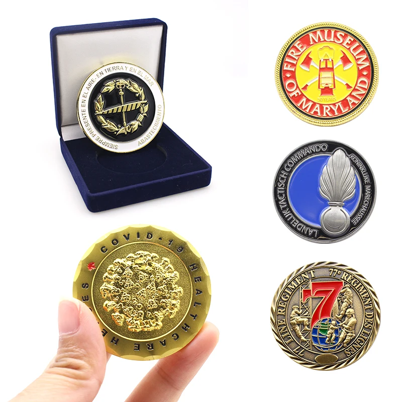 Custom Design 2D 3D Zinc Alloy Custom Gold Plated Coin Logo Shiny Metal Challenge Coins Collections Game Token Coin