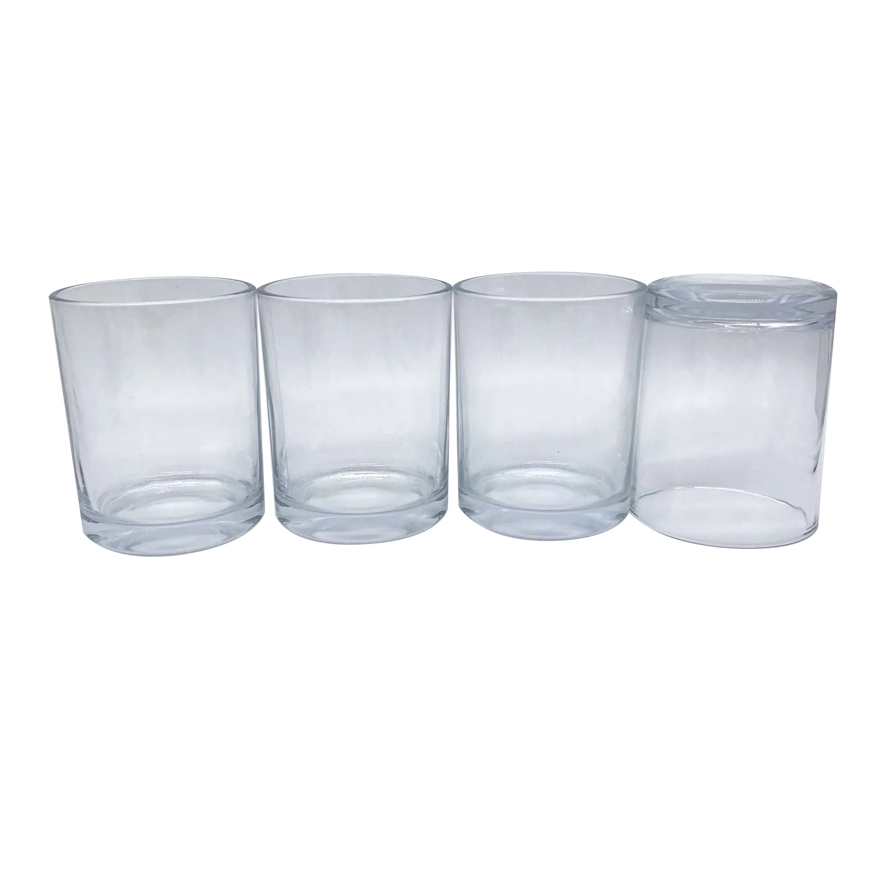 10oz Custom clear glass candle jars round candle jar vodka crystal glass wine cup