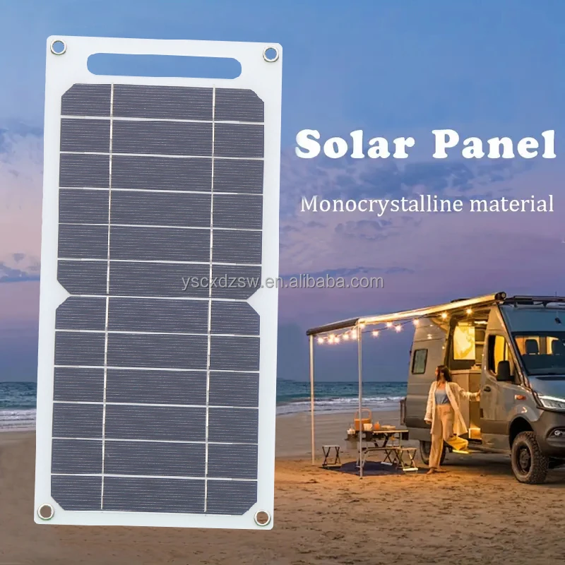 6W 5V Flexible Solar Panels For Mobile Phone Chargers And Outdoor Solar Kits Solar Panel Monocrystalline Photovoltaic Panel