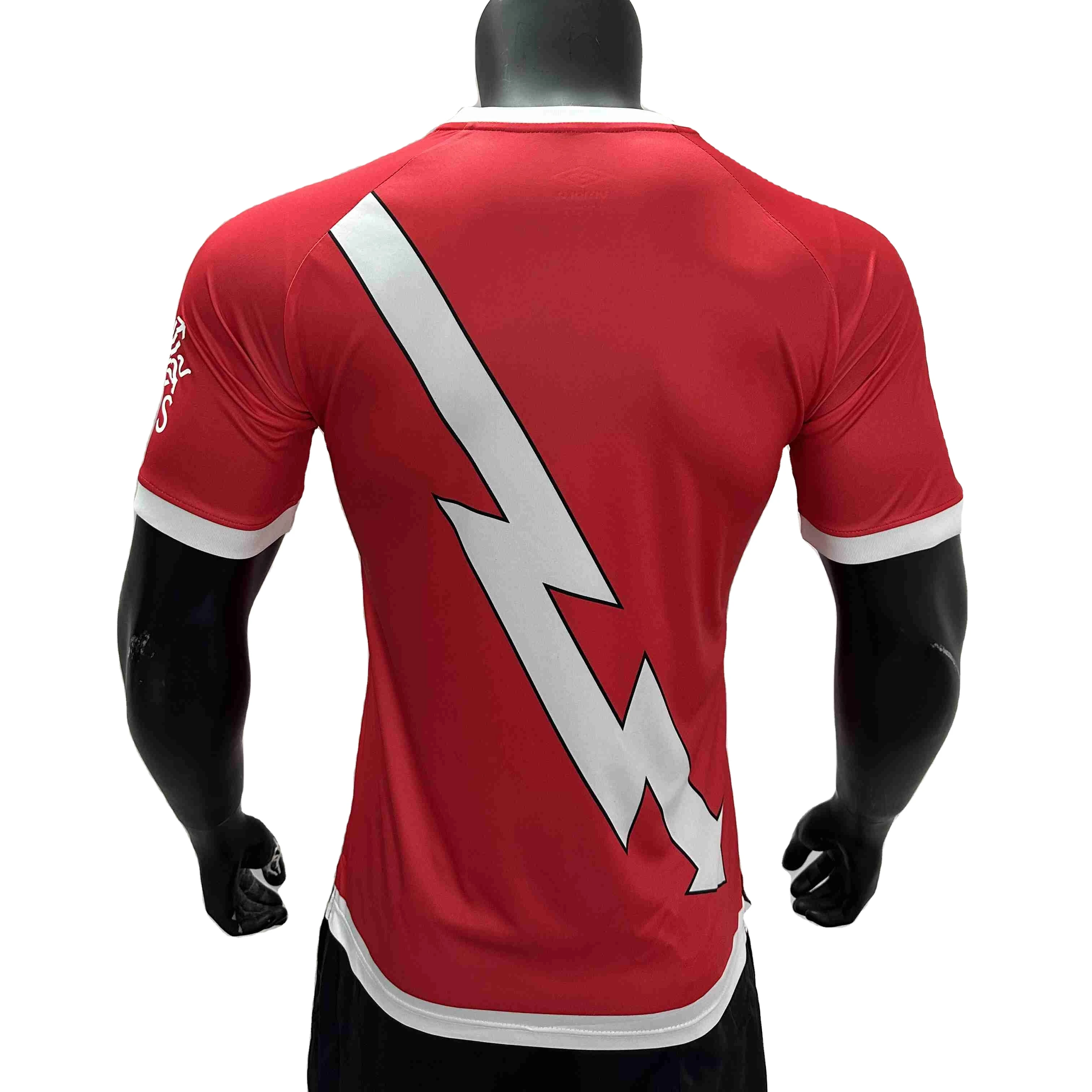 2425 новый сезон испания Fc Away Майка красная рубашка с коротким рукавом Испания футбольная лига Ретро майка футбольные комплекты винтажные майки