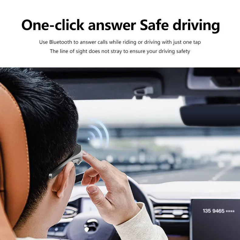 Wholesale Outdoor Sports Sunglasses Smart Glasses Fashion Cycling Bluetooth Glasses Listening to Music and Making Calls