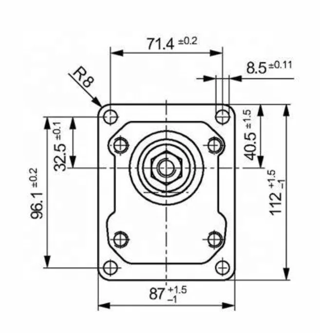 new Rexroth Hydraulic Gear Pump 0510525074,1:8 Tapered Shaft,11cm3