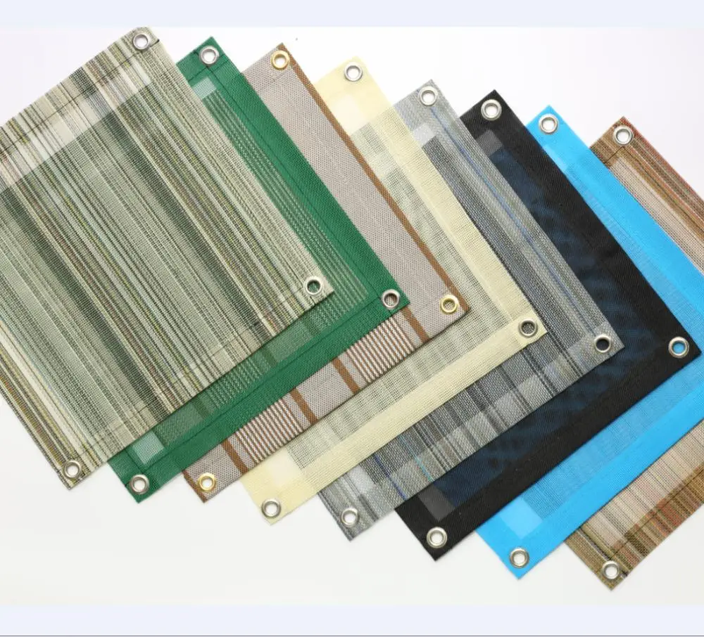 
Coloring vinyl coated polyester sunshade mesh 