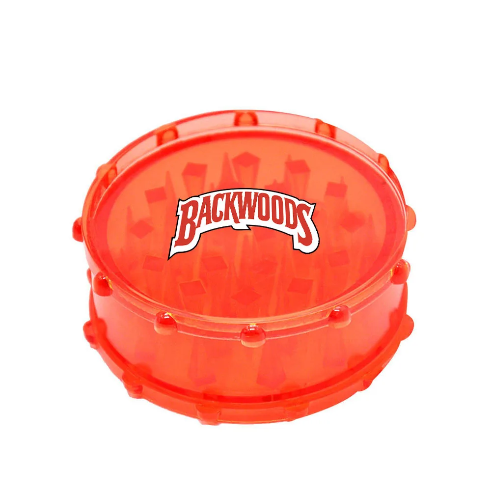 New product   smoking grinder wholesale 75mm transparent portable 2-layers acrylic smoke grinder