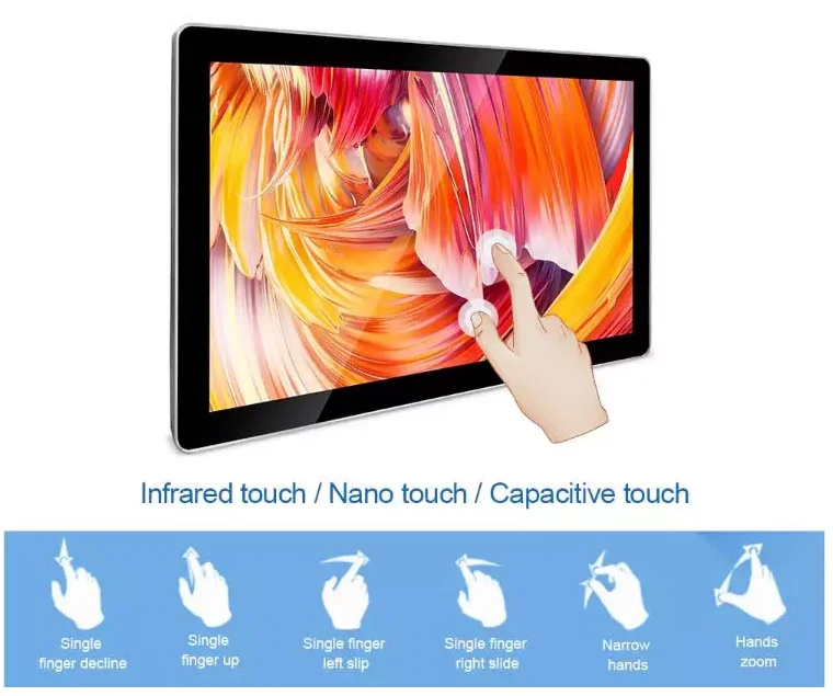  19 дюймов дешевый настенный видео-дисплей LCD сенсорный экран игровые