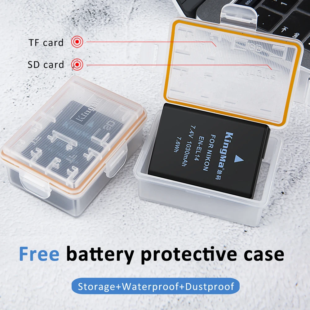 KingMa Replacement EN-EL14 EN EL14 digital camera battery For Nikon D3100/D3200/P7000/D5100/P7100/P7700