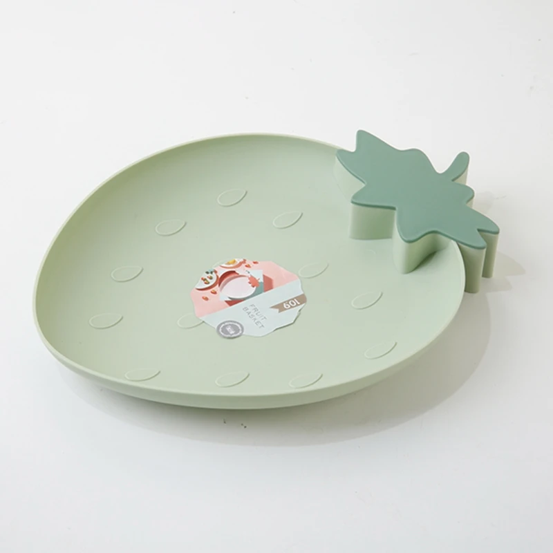 Креативная Фруктовая тарелка в форме клубники, домашняя тарелка для закусок, пластиковая тарелка для фруктов