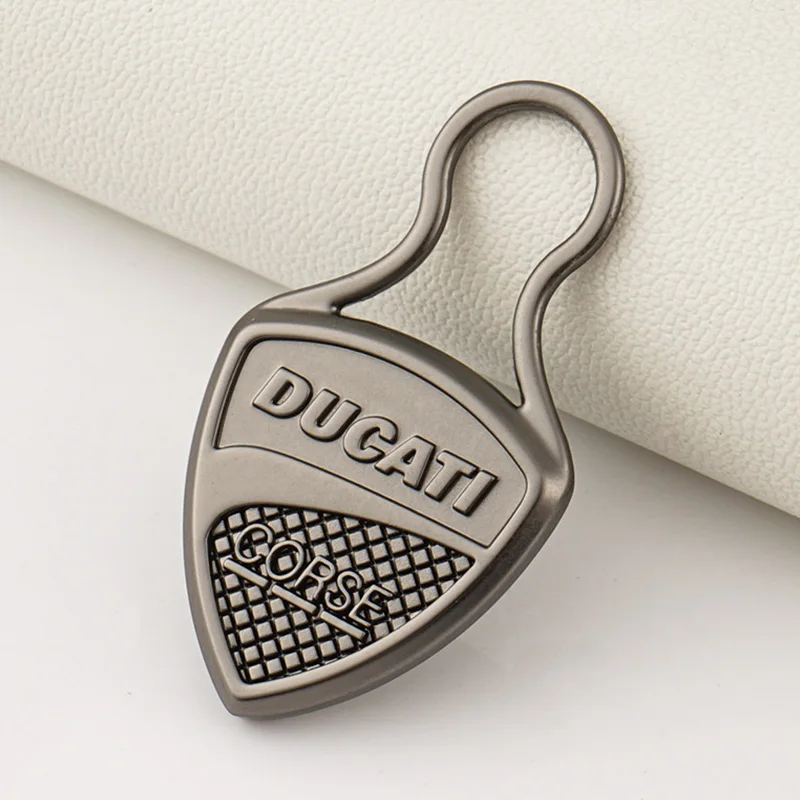 Garment Accessories Design Zamak Pull Zip Bag Hardware Custom Logo Zipper Pull Gunmetal Metal Zipper Puller for Clothing