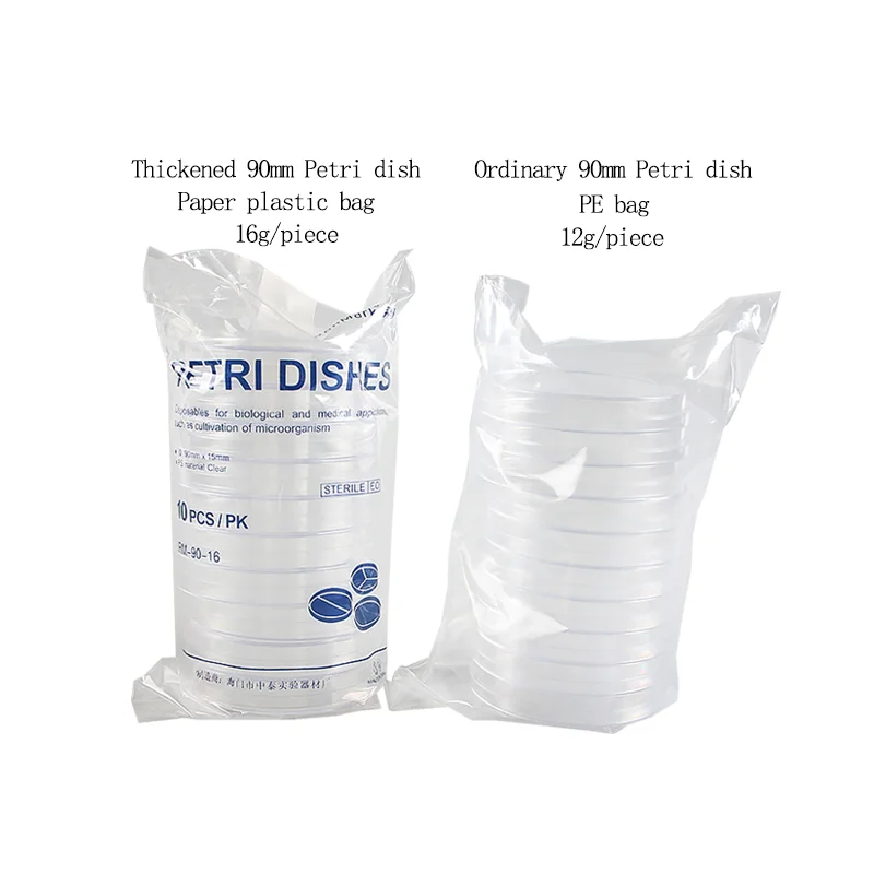 Lab supplies disposable sterile medical 12g 16g petri dish 90mm