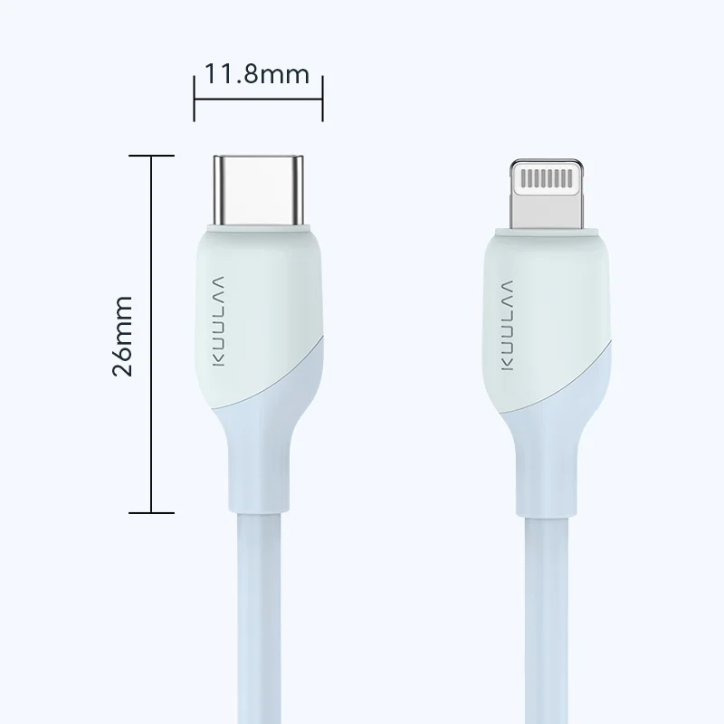 KUULAA Liquid Silicon USB-C Cable C-L  PD27W Data Cable For iPhone13 12 Fast Charging  Cable